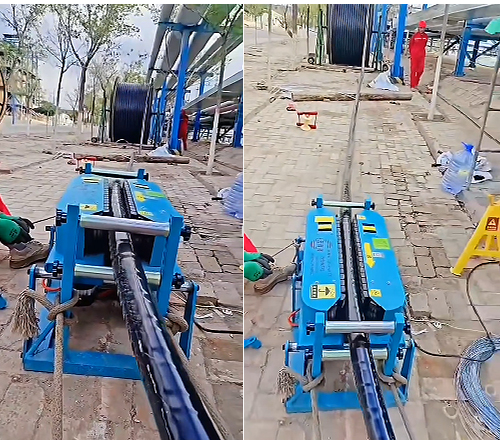 电缆输送机助力厂区桥架敷设.jpg 电缆输送机助力厂区桥架敷设.jpg